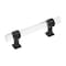 Hickory Hardware Crystal Palace Collection Pull 3 Inch Center to Center Crysacrylic with Matte Black Finish HH075857-CAMB - alternate 1